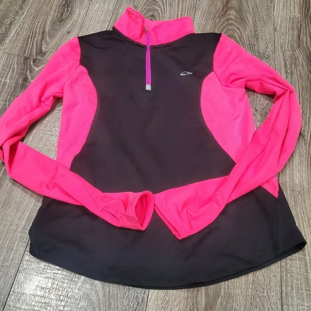Girls Athletic Jacket Size 10-12 ChampionWomen's Black and Pink Athletic Top